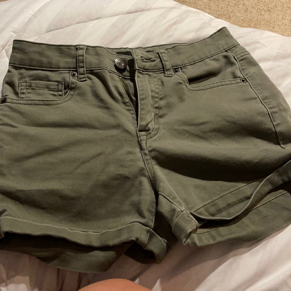 Olive green shorts